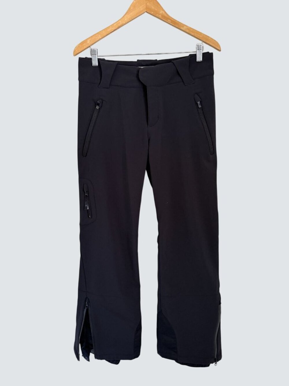 Columbia Titanium Womens Snow Pants M Black Water-Resistant Zippered Pockets